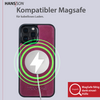 HANS/SON iPhone 12 / 12 Pro Handyhülle mit Klappfunktion | Dünne Echtlederhülle mit MagSafe Funktion und herausnehmbarer Einzel-Hülle