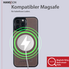 HANS/SON iPhone 13 Pro Max Handyhülle mit Klappfunktion | Dünne Echtlederhülle mit MagSafe Funktion und herausnehmbarer Einzel-Hülle