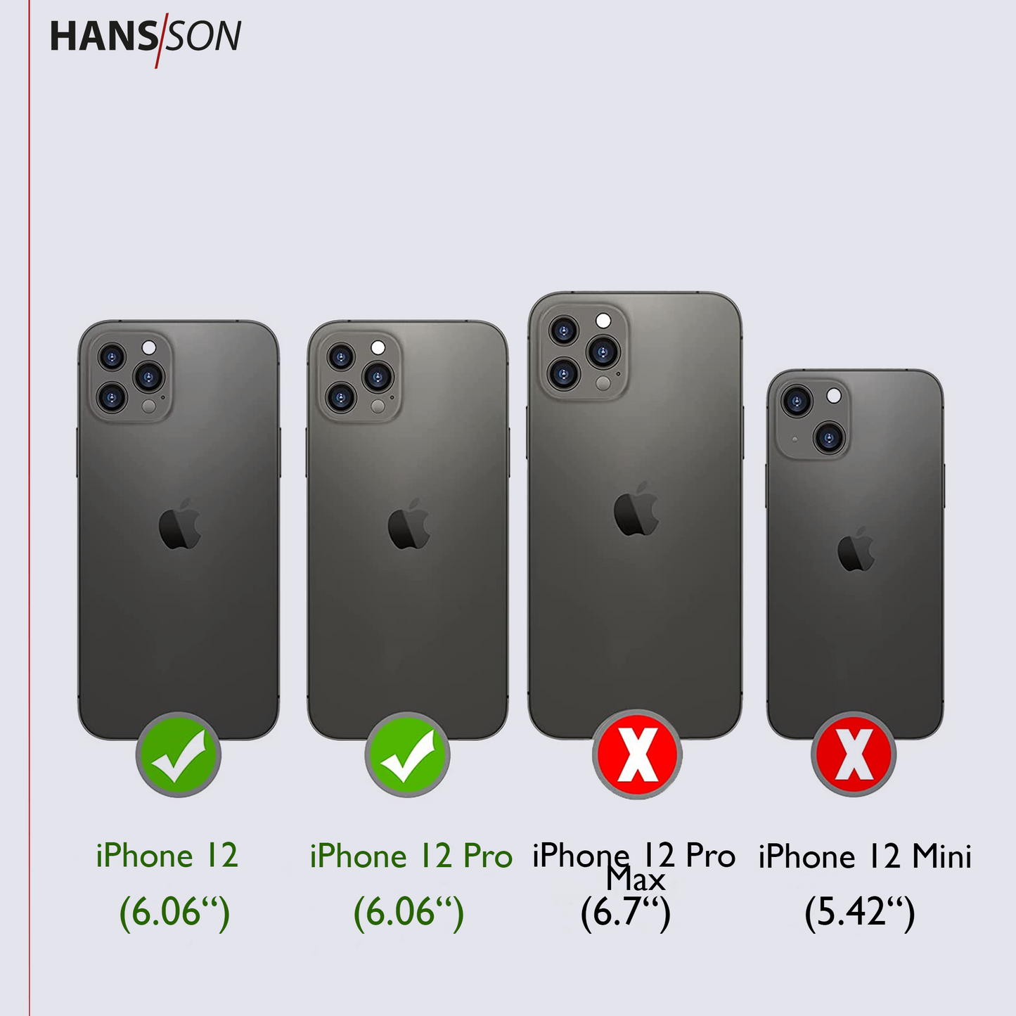 HANS/SON iPhone 12 / 12 Pro Handyhülle mit Klappfunktion | Dünne Echtlederhülle mit MagSafe Funktion und herausnehmbarer Einzel-Hülle