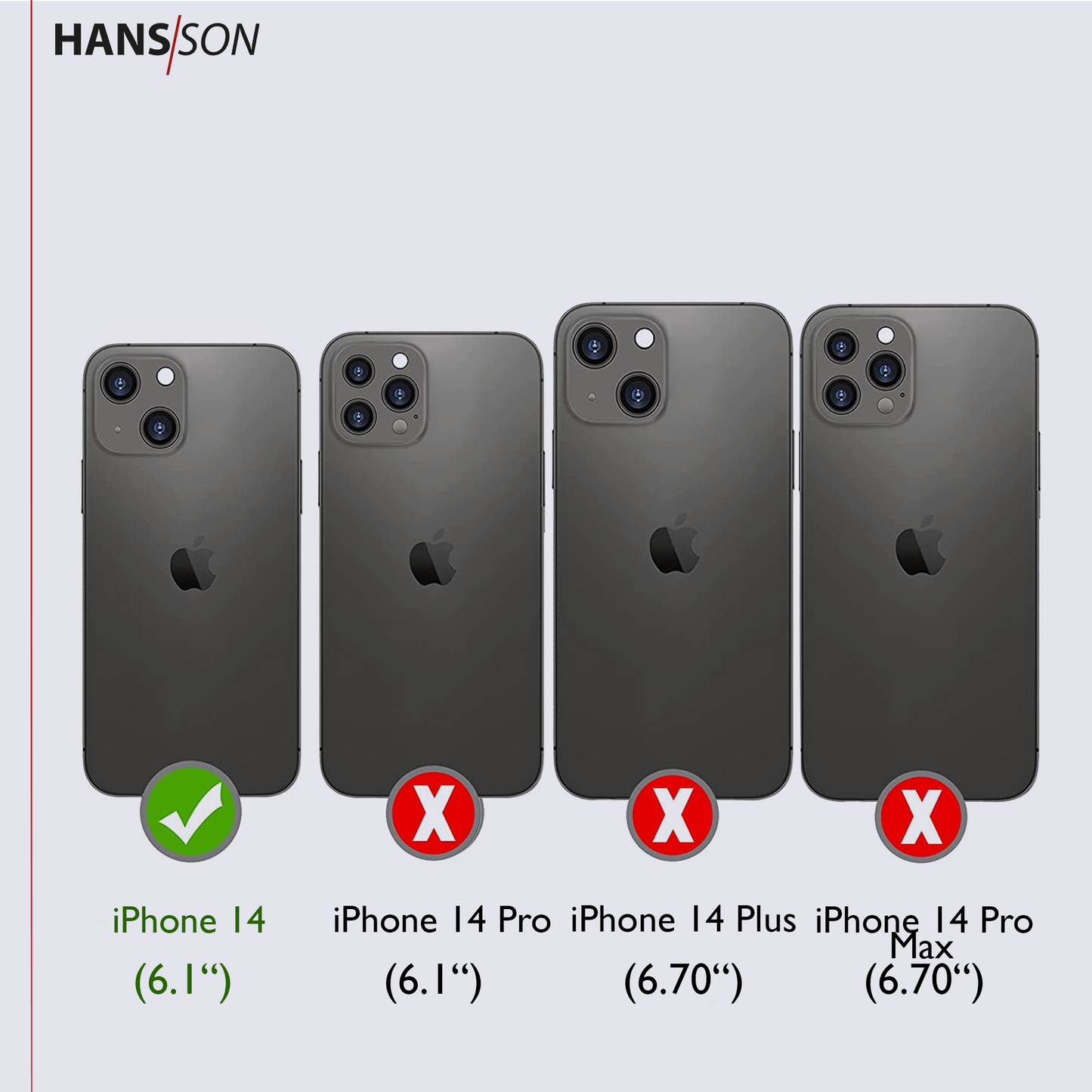 HANS/SON iPhone 14 Handyhülle | Dünne Echtlederhülle mit zwei Keditkartenfächern