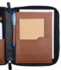 Business-Organizer | Edles Echt-Leder-Case mit 2 Fächern, Platz für A5 Block oder Tablet und wichtige Utensilien, ideal für unterwegs | HANS/SON