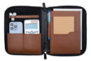 Business-Organizer | Edles Echt-Leder-Case mit 2 Fächern, Platz für A5 Block oder Tablet und wichtige Utensilien, ideal für unterwegs | HANS/SON