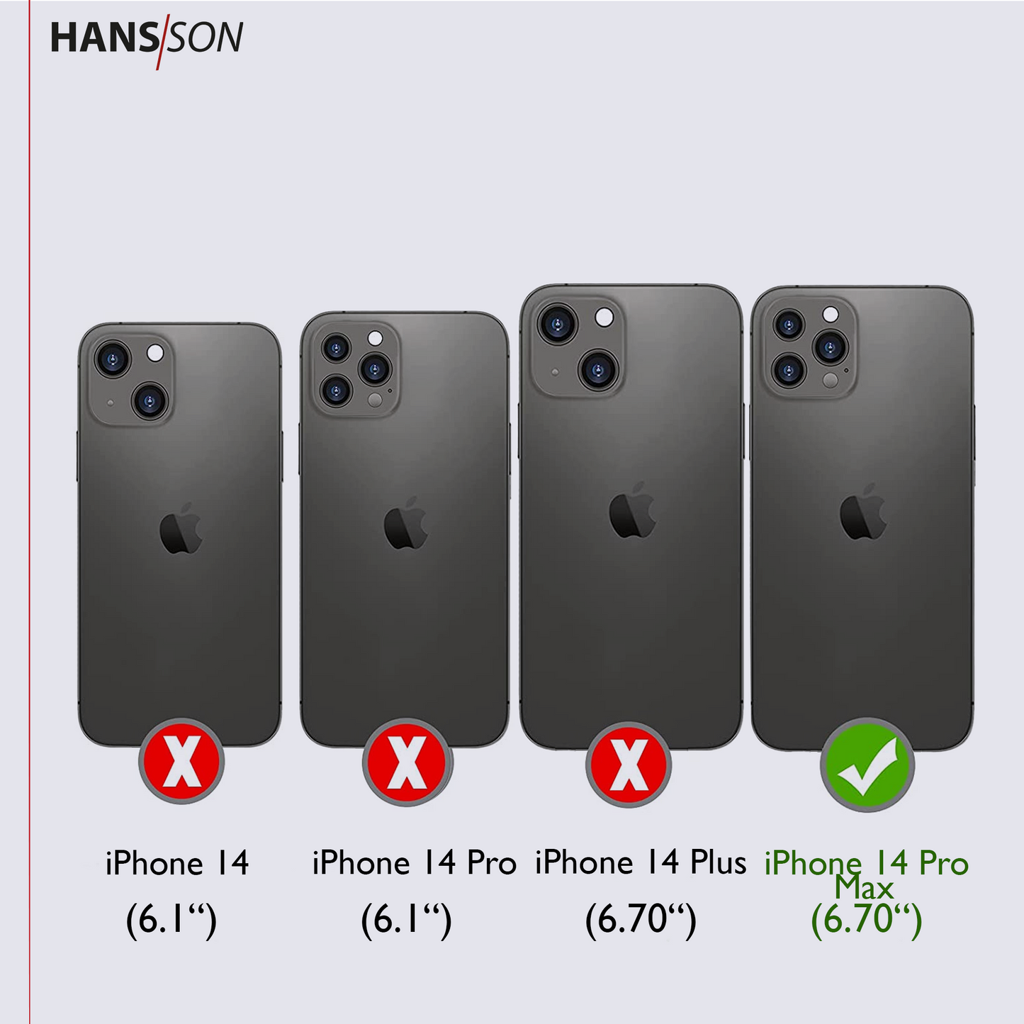 HANS/SON iPhone 14 Pro Max Handyhülle mit Klappfunktion | Dünne Echtlederhülle mit MagSafe Funktion und herausnehmbarer Einzel-Hülle